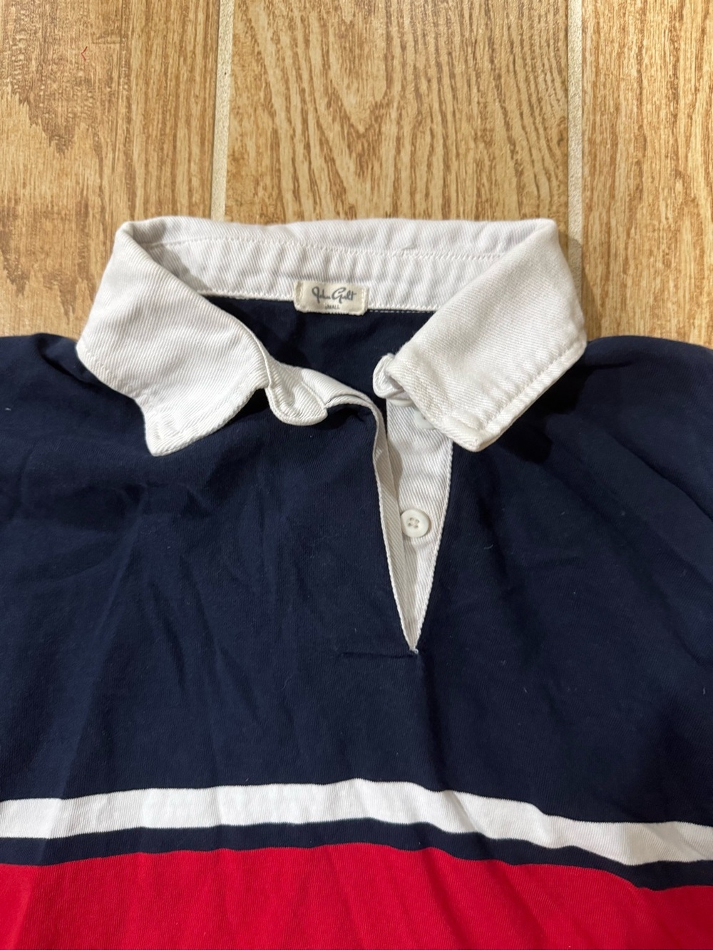 brandy melville striped cropped rugby shirt - Picture 2 of 3